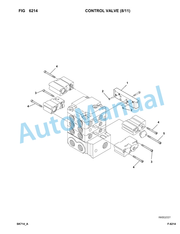Komatsu SK714-5 Skid Loader Parts Manual 37AF01876-UP-4