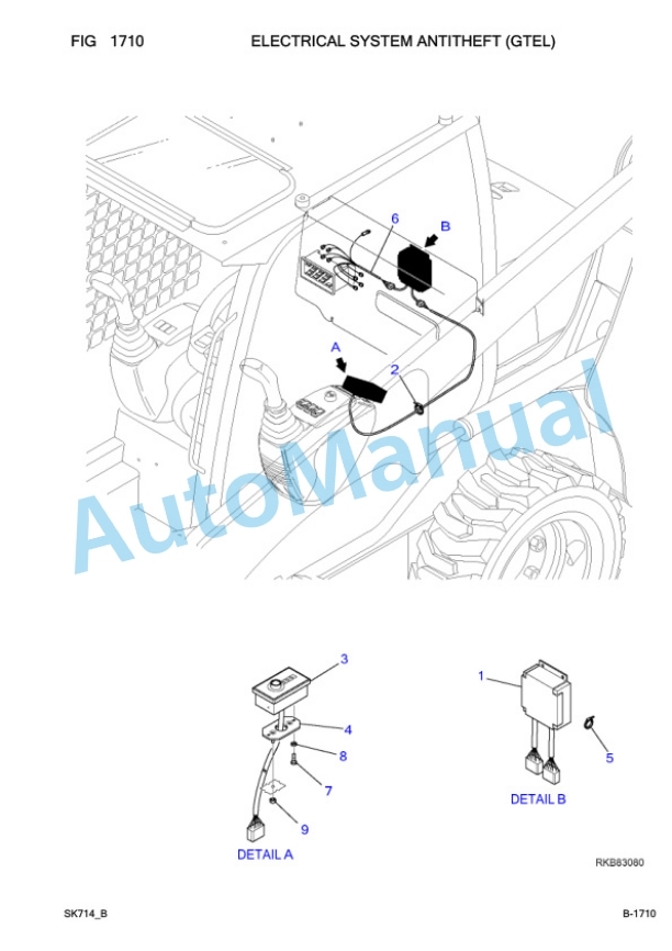 Komatsu SK714-5 Skid Steer Loader Parts Manual F04895-2