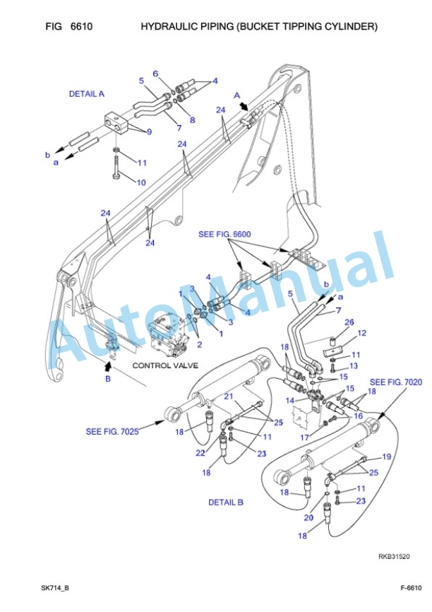 Komatsu SK714-5 Skid Steer Loader Parts Manual F04895-5