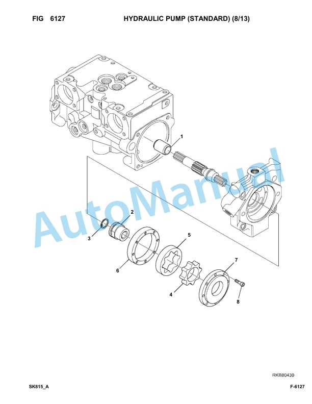 Komatsu SK815-5 Skid Loader Parts Manual 37BF00902-UP-3
