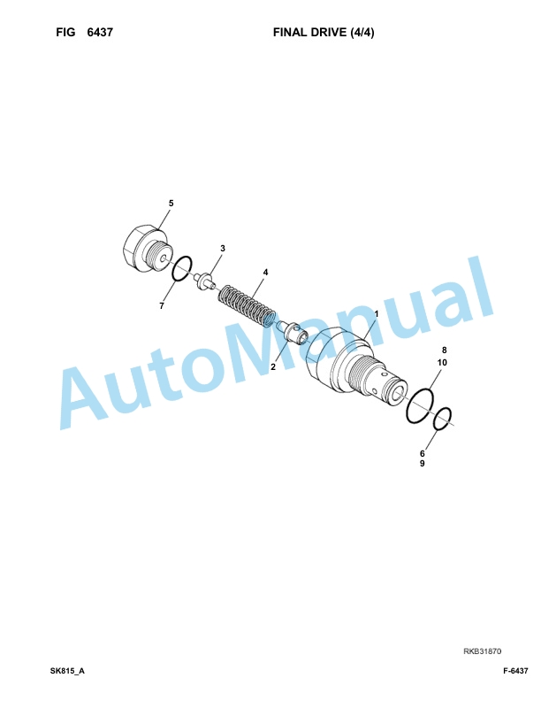 Komatsu SK815-5 Skid Loader Parts Manual 37BF00902-UP-5