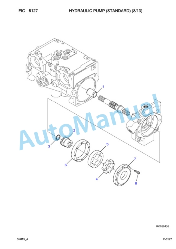 Komatsu SK815-5 Skid Steer Loader Parts Manual 37BF00902-3