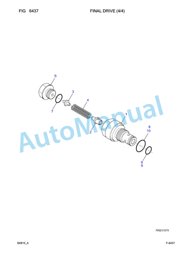 Komatsu SK815-5 Skid Steer Loader Parts Manual 37BF00902-5