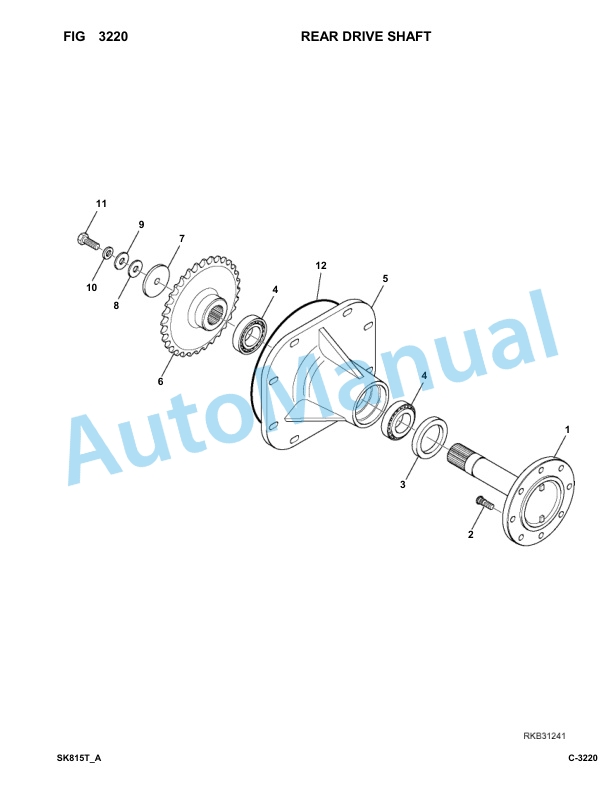 Komatsu SK815-5 Turbo Skid Loader Parts Manual 37BTF00224-Up-2