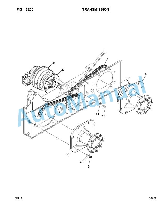Komatsu SK818-5 Skid Loader Parts Manual 37BF50003-UP-2