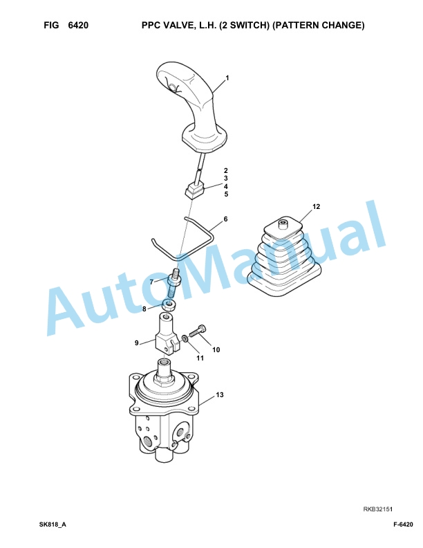 Komatsu SK818-5 Skid Loader Parts Manual 37BF50111-UP-5