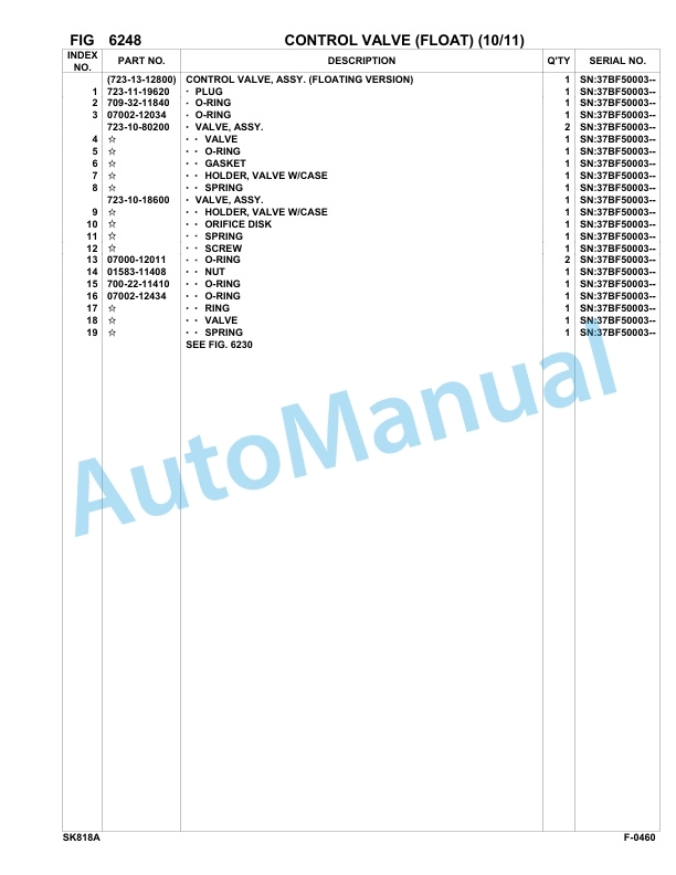 Komatsu SK818-5 USA Skid Loader Parts Manual 37BF50003-up-4