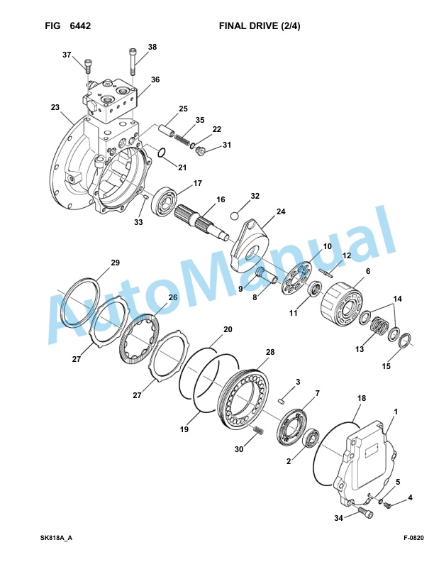 Komatsu SK818-5 USA Skid Loader Parts Manual 37BF50111-up-5