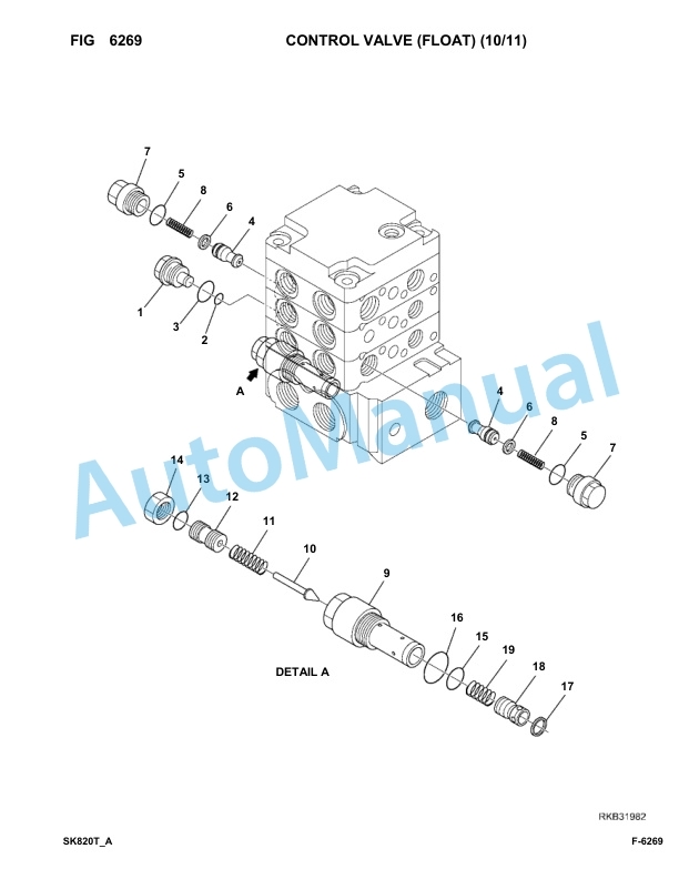 Komatsu SK820-5 Skid Loader Parts Manual 37BTF50112-UP-4