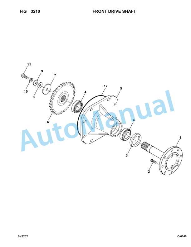 Komatsu SK820-5 Turbo Skid Loader Parts Manual 37BTF50003-up-2