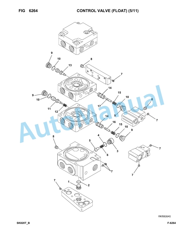 Komatsu SK820-5 Turbo Skid Loader Parts Manual F50600-UP-4