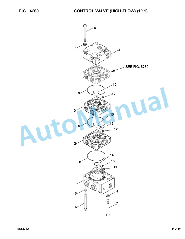 Komatsu SK820-5 Turbo USA Skid Loader Parts Manual 37BTF50003-up-4