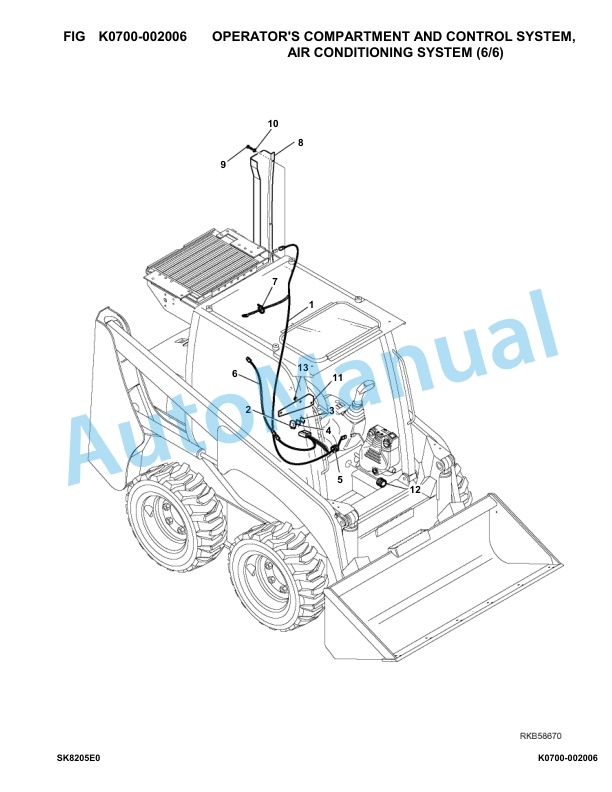 Komatsu SK820-5E0 Skid Loader Parts Manual F60002-UP-4