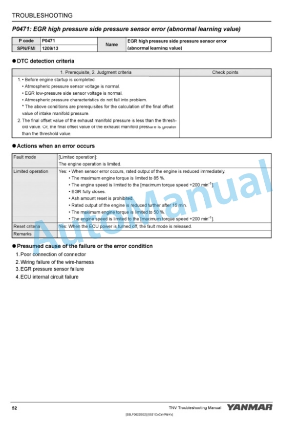 Komatsu SK85CS-7 Hydraulic Excavator Shop Manual S5LF0022E02-5