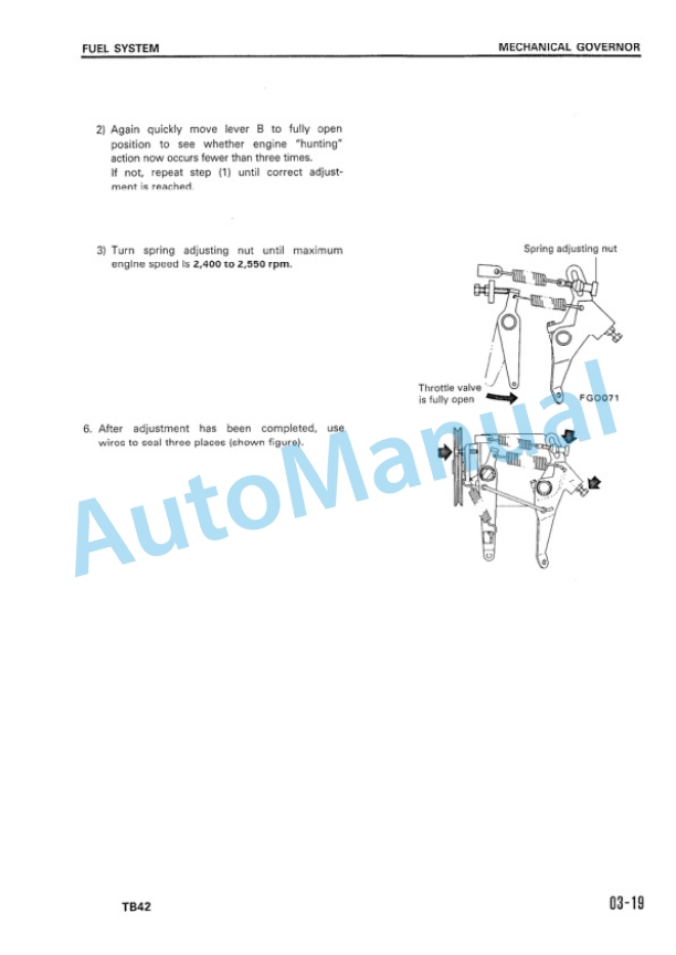 Komatsu TB42 Gasoline Engine Shop Manual TP42-BE1-4