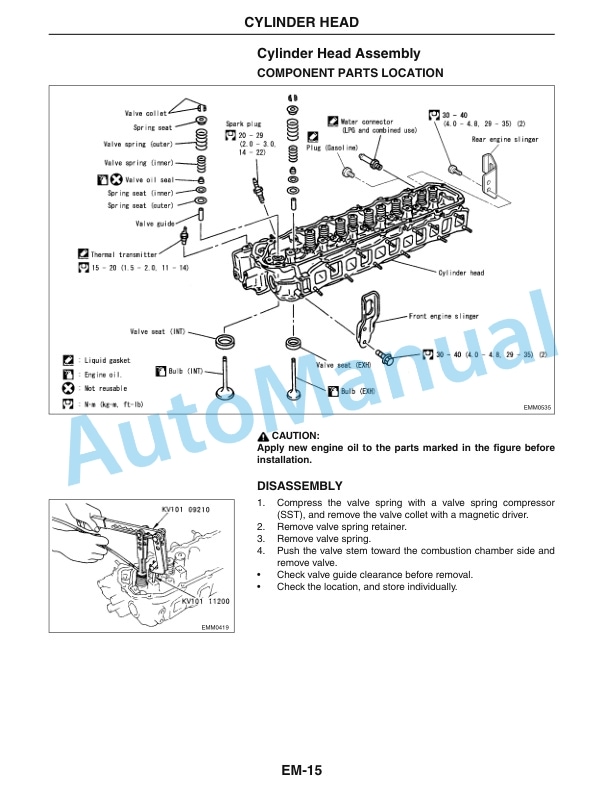 Komatsu TB45E Gasoline Engine Service Manual SM205-2