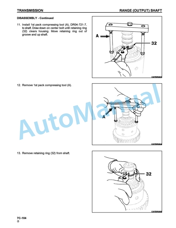 Komatsu TD7H, TD8H, TD9H Crawler Tractor Shop Manual CEBM789H04-3