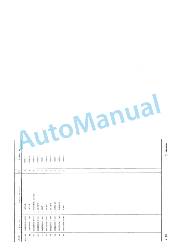 Komatsu W120-3 Wheel Loader Parts Manual PEPB03837011-2