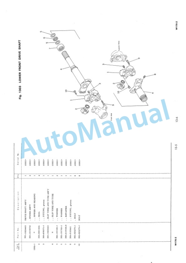 Komatsu W170-2 Wheel Loader Parts Manual PEPB03840201-3