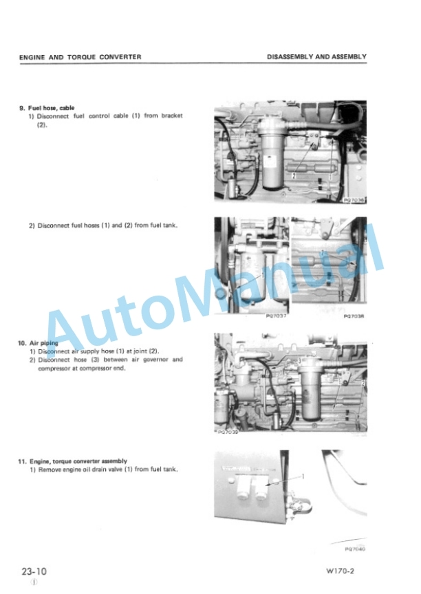 Komatsu W170-2 Wheel Loader Shop Manual SEBM0384C01-2