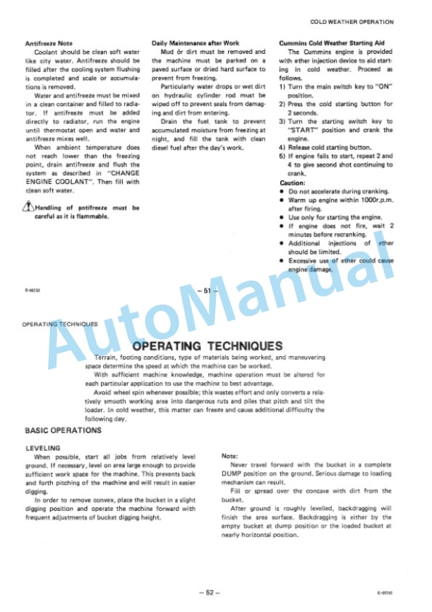 Komatsu W170 Wheel Loader Operation and Maintenance Manual SEAM384A01-3