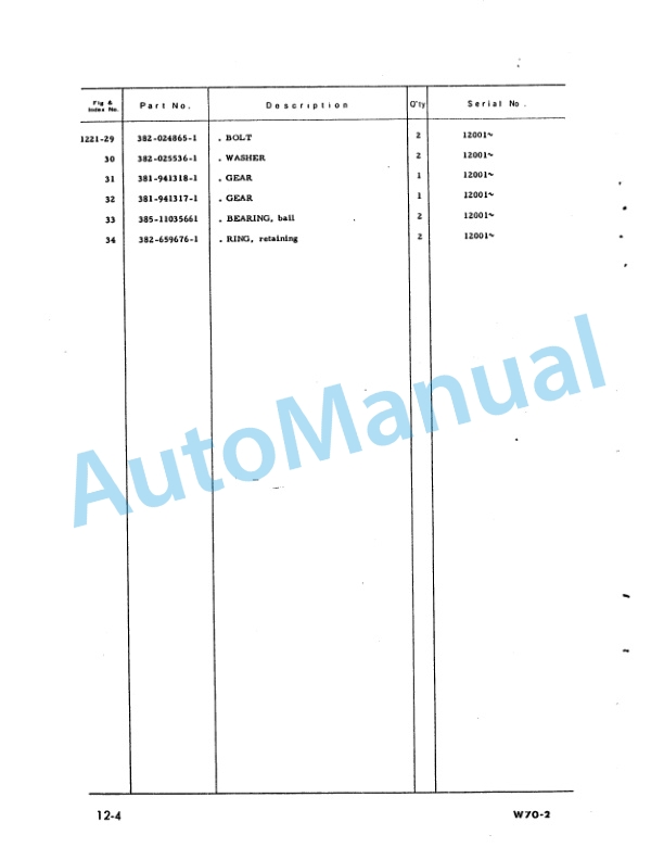 Komatsu W70-2 Wheel Loader Parts Manual PEPB03810203-3
