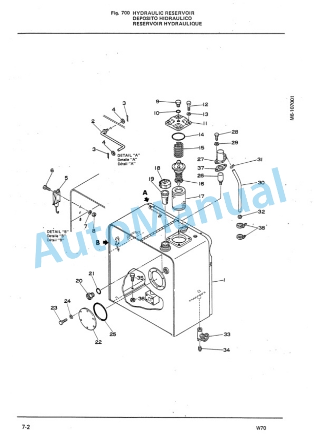 Komatsu W70 Wheel Loader Parts Manual PXPB03810104-4