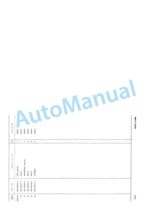 Komatsu W90-3 Wheel Loader Parts Manual PEPB03827011-3