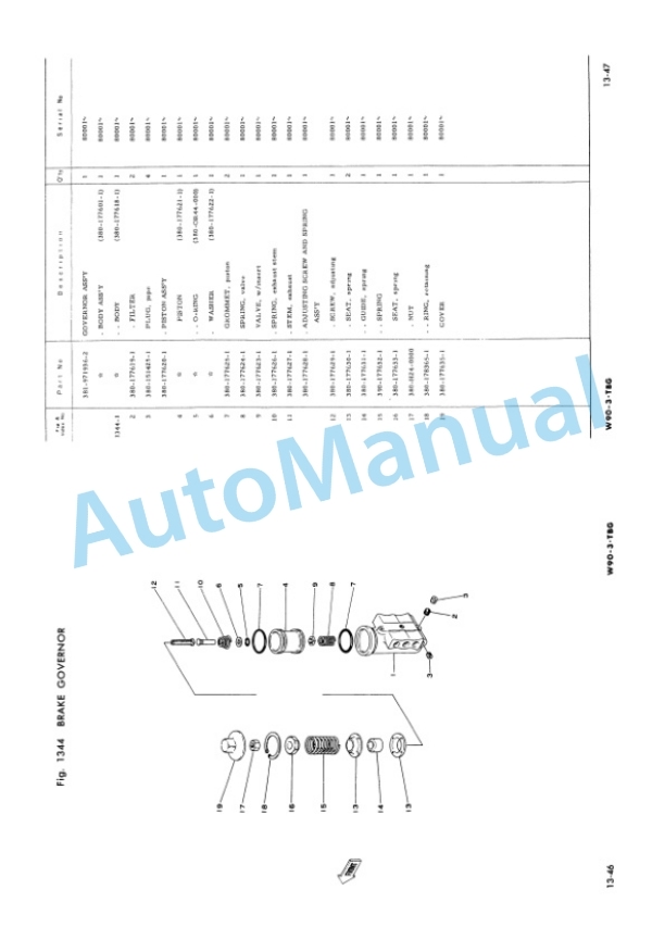 Komatsu W90-3 Wheel Loader Parts Manual PEPB03827011-4