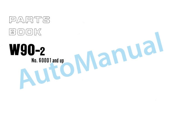 Komatsu W90 Wheel Loader Parts Manual PEPB03820204