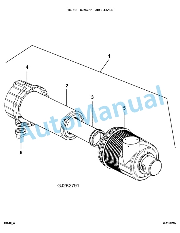 Komatsu WA100M-5 20 km_h Parts Manual WA100MA-2