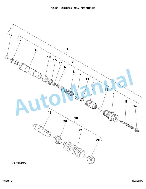 Komatsu WA100M-5 20 km_h Parts Manual WA100MA-3