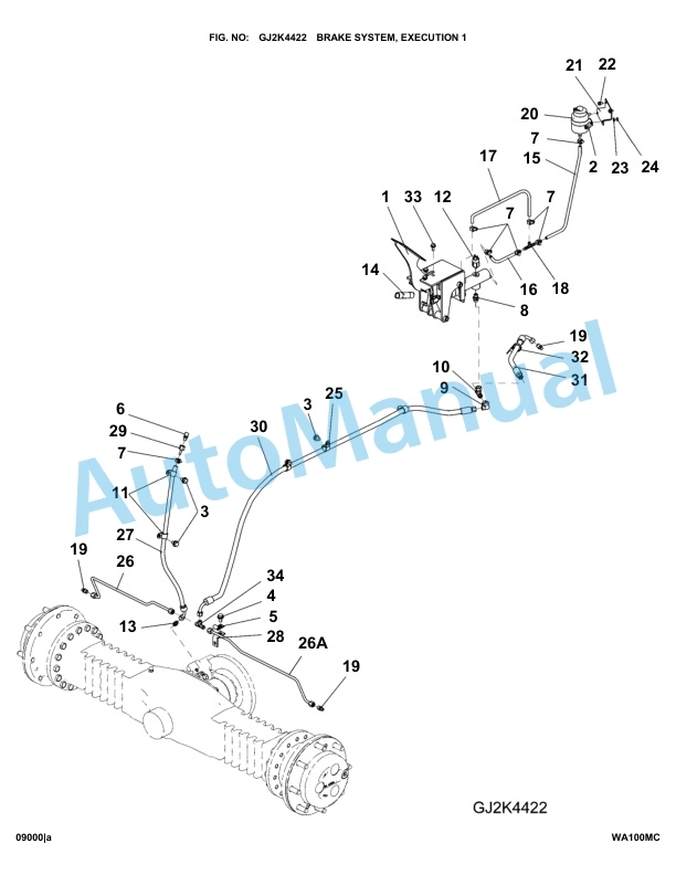 Komatsu WA100M-5 Parts Manual WA100MC-4