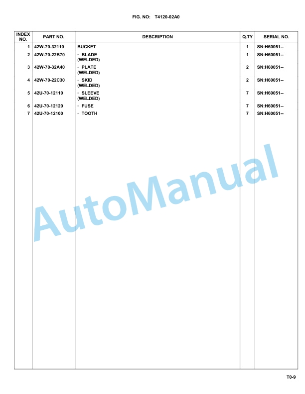 Komatsu WA100M-6 Parts Manual WA100M6-5