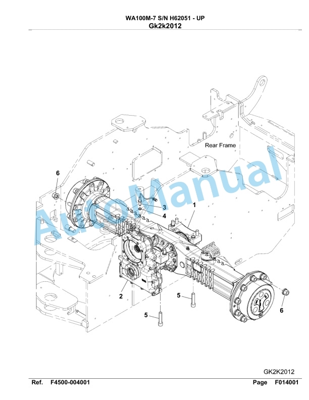 Komatsu WA100M-7 Parts Manual SAA4D95H-3
