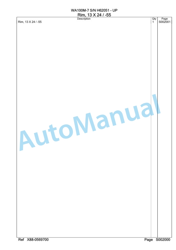 Komatsu WA100M-7 Wheel Loader Parts Manual SAA4D95H-5