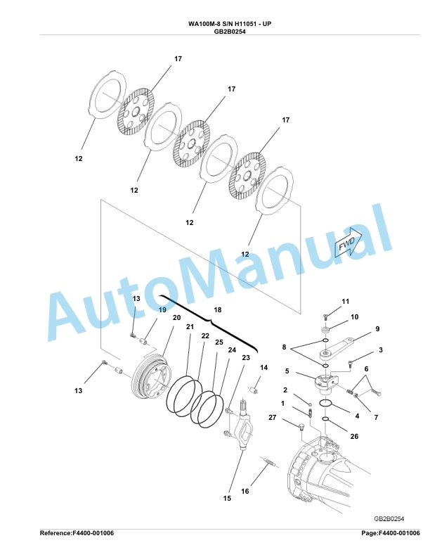 Komatsu WA100M-8 Parts Manual H11051-up-2