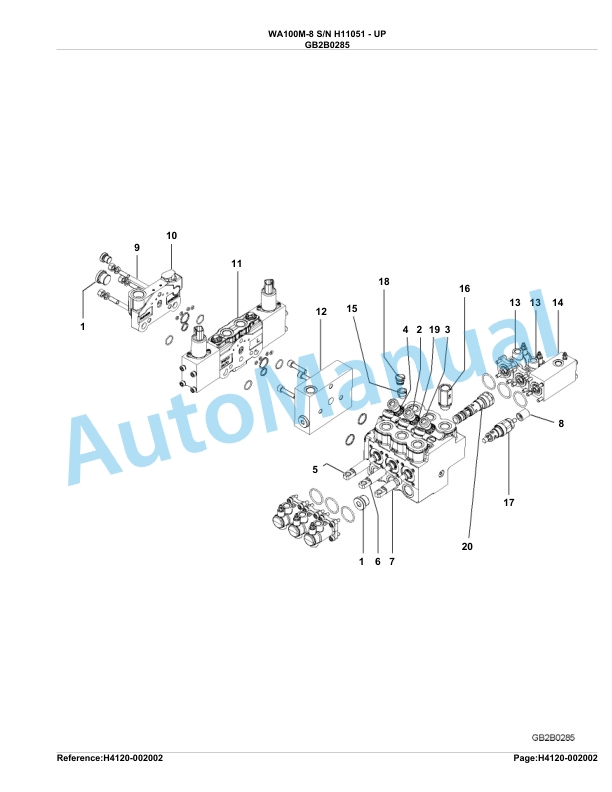 Komatsu WA100M-8 Parts Manual H11051-up-3