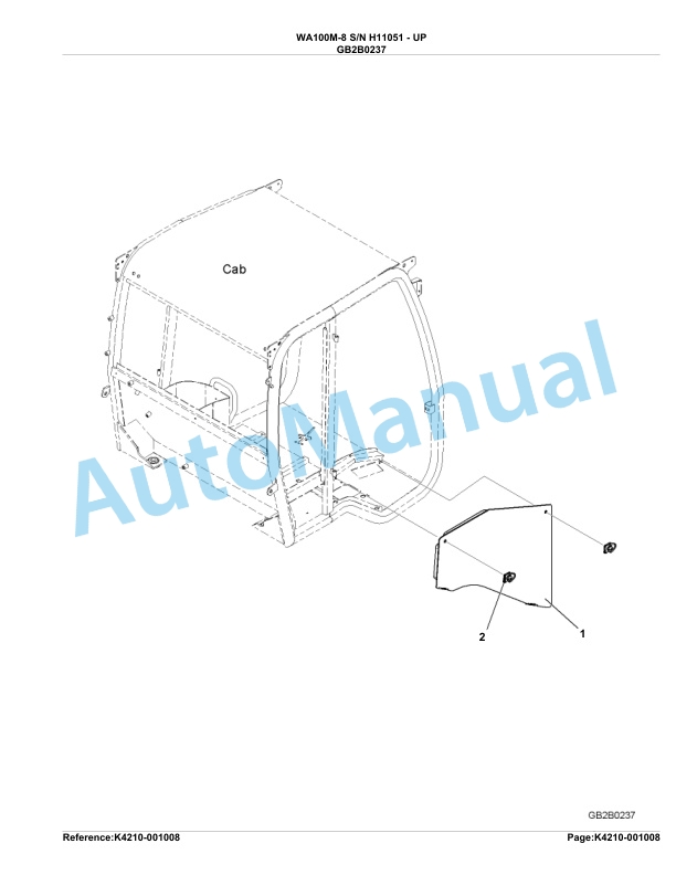 Komatsu WA100M-8 Parts Manual H11051-up-4