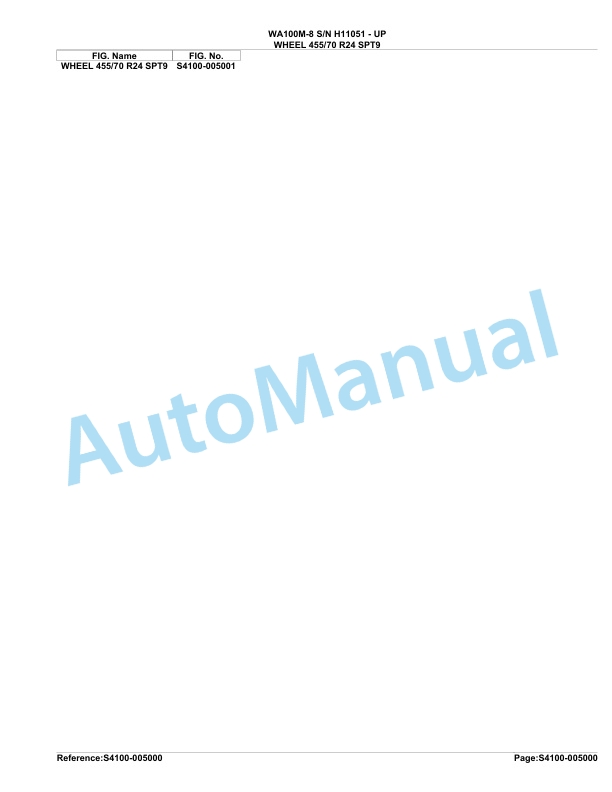 Komatsu WA100M-8 Parts Manual H11051-up-5