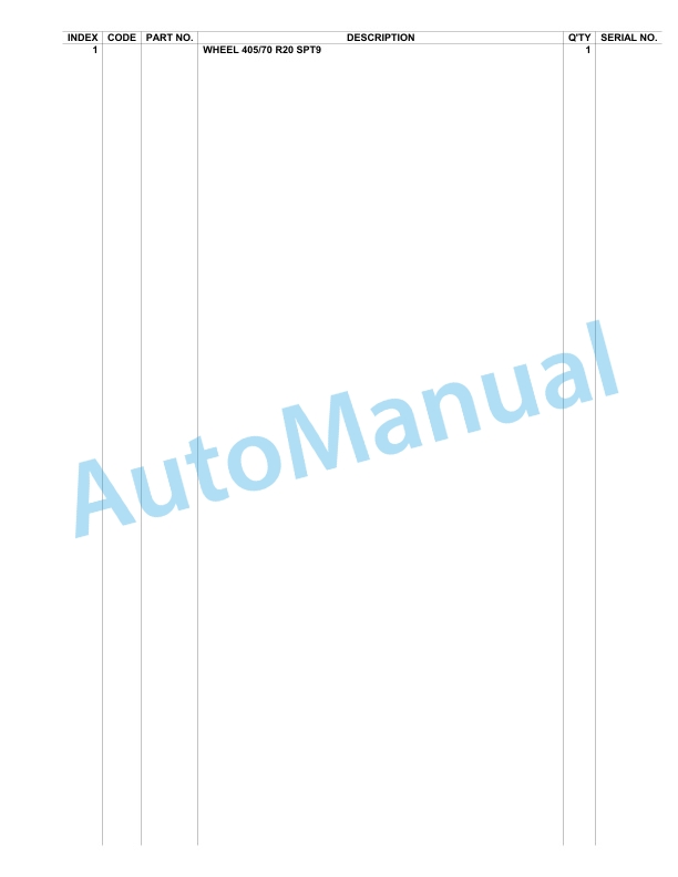 Komatsu WA100M-8E0 Parts Catalog H11201-UP-5