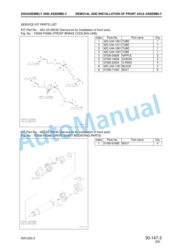 Komatsu WA1200-3 Wheel Loader Shop Manual SEBM018227-5