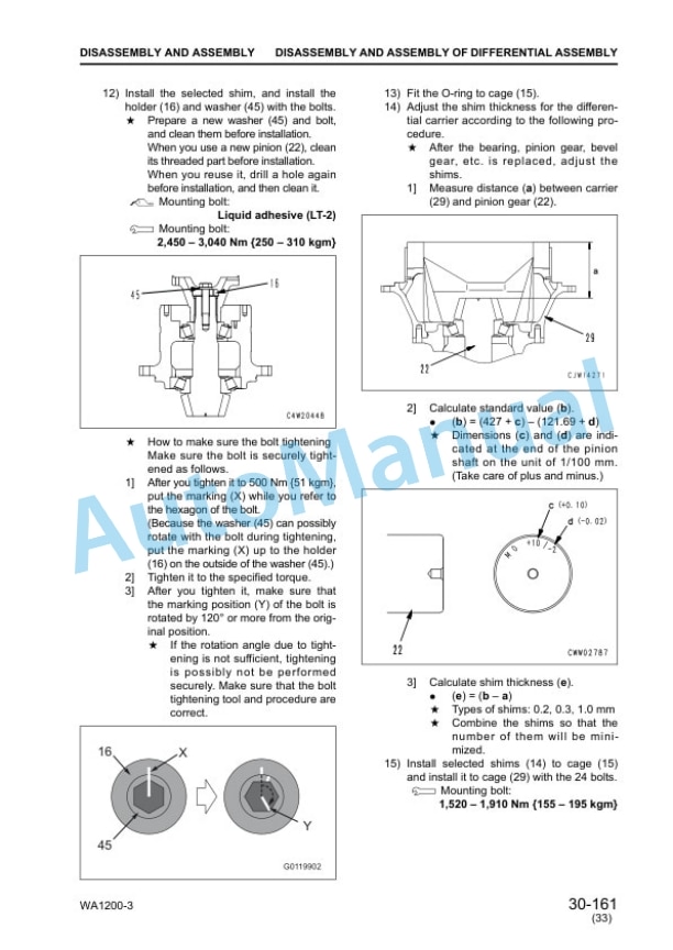 Komatsu WA1200-3 Wheel Loader Shop Manual SEBM018235-5
