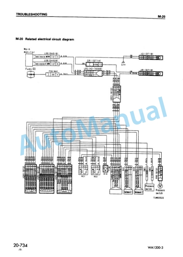 Komatsu WA1200-3 Wheel Loader Shop Manual SEBM018236-3