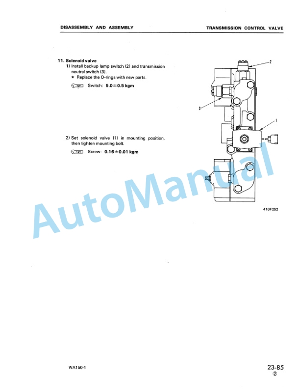 Komatsu WA150-1 Wheel Loader Shop Manual SEBM04170104-3
