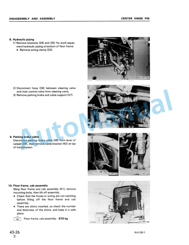 Komatsu WA150-1 Wheel Loader Shop Manual SEBM04170104-4