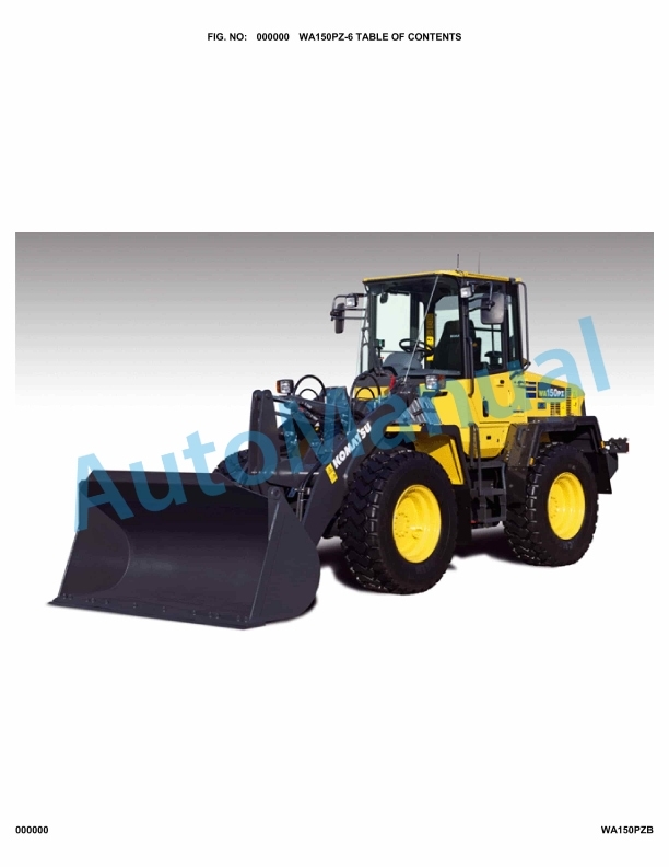 Komatsu WA150PZ-6 Parts Manual WA150PZB