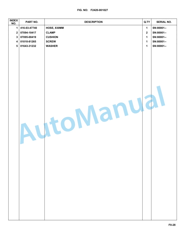 Komatsu WA150PZ-6 Parts Manual WA150PZB-3