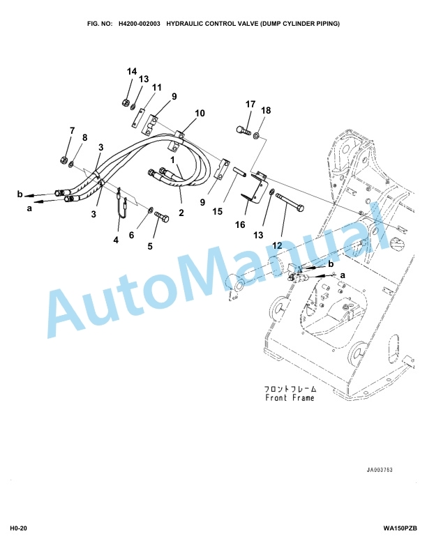Komatsu WA150PZ-6 Parts Manual WA150PZB-4