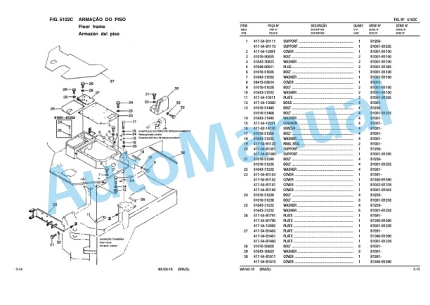 Komatsu WA180-1B Wheel Loader Parts Manual KPPB002202-4